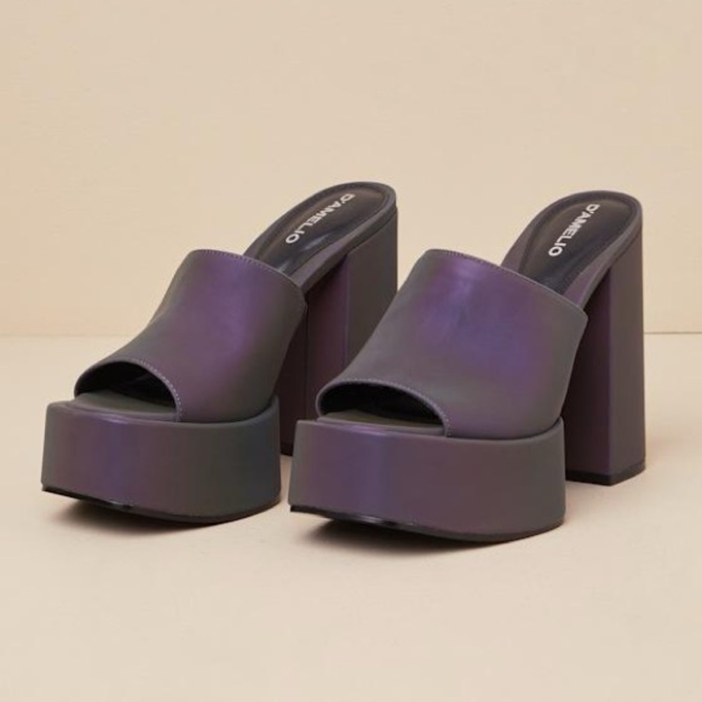 D'Amelio x Lulus Multi Reflective Platform Sandals - Picture 15 of 17